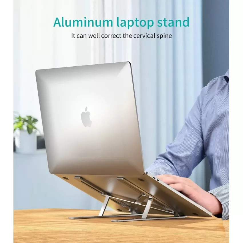 Salokāms klēpjdatoru statīvs Choetech H045 sudrabs
