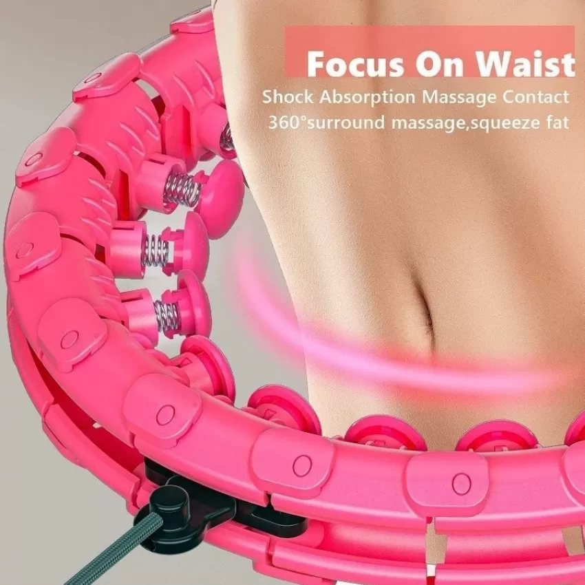 Masāžas vingrošanas riņķis Smart Hula Hoop HHP002 rozā
