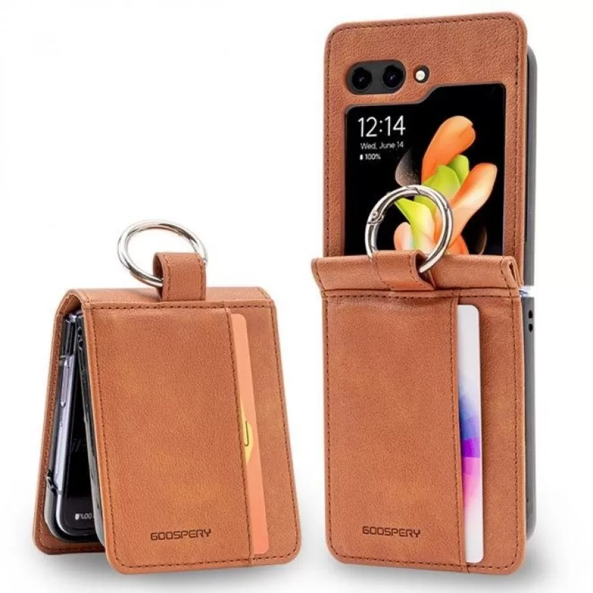 Futrālis Mercury Basic Diary Samsung F741 Z Flip6 brūns