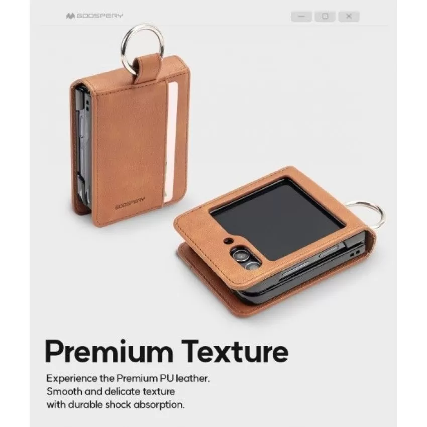 Futrālis Mercury Basic Diary Samsung F741 Z Flip6 brūns