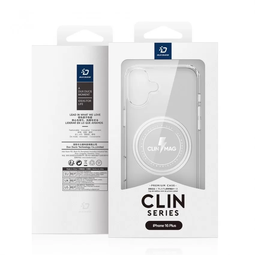 Maciņš Dux Ducis Clin Magsafe Apple iPhone 16 Plus caurspīdīgs