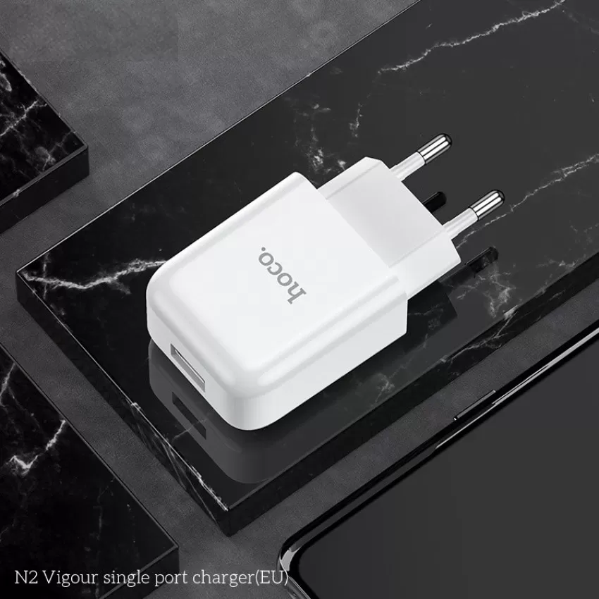 Laadija Hoco N2 10W USB-A valge