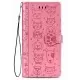 Maciņš Cat-Dog Samsung A165 A16 4G/A166 A16 5G rozā