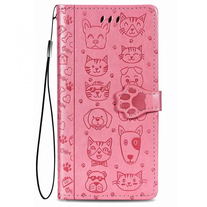 Maciņš Cat-Dog Samsung A165 A16 4G/A166 A16 5G rozā