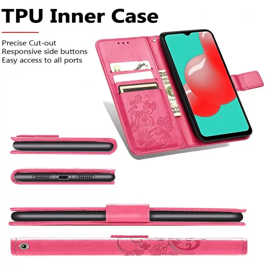 Telefoniümbris Flower Book Samsung A165 A16 4G/A166 A16 5G roosipunane