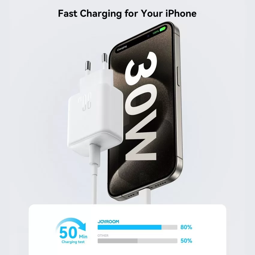 Lādētājs Joyroom JR-TCF24 30W USB-C balts