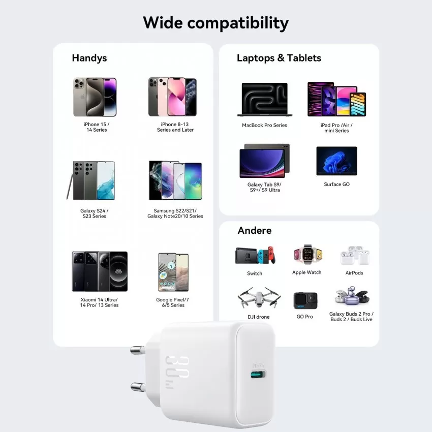 Lādētājs Joyroom JR-TCF24 30W USB-C balts
