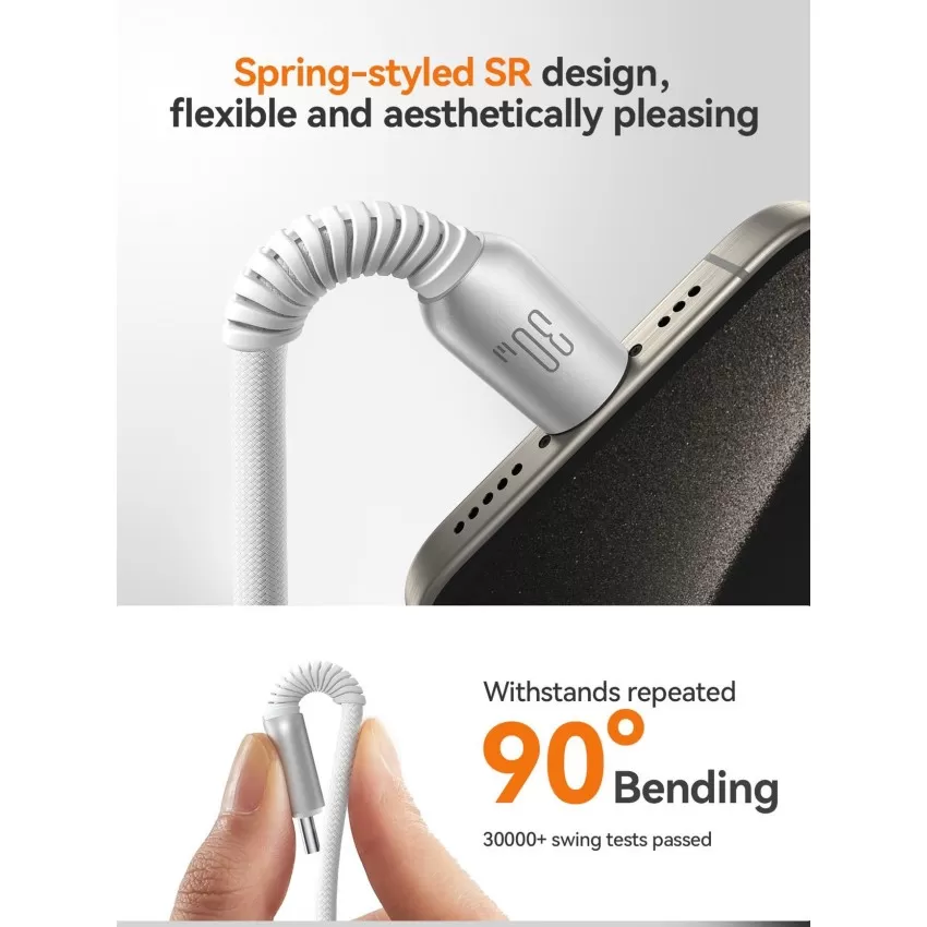 Laadimisjuhe Joyroom S-A51 USB-C to Lightning 30W 1.2m helehall