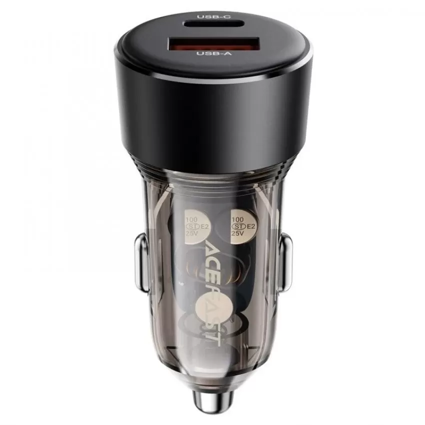 Autolaadija Acefast B12 60W USB-C/USB-A must