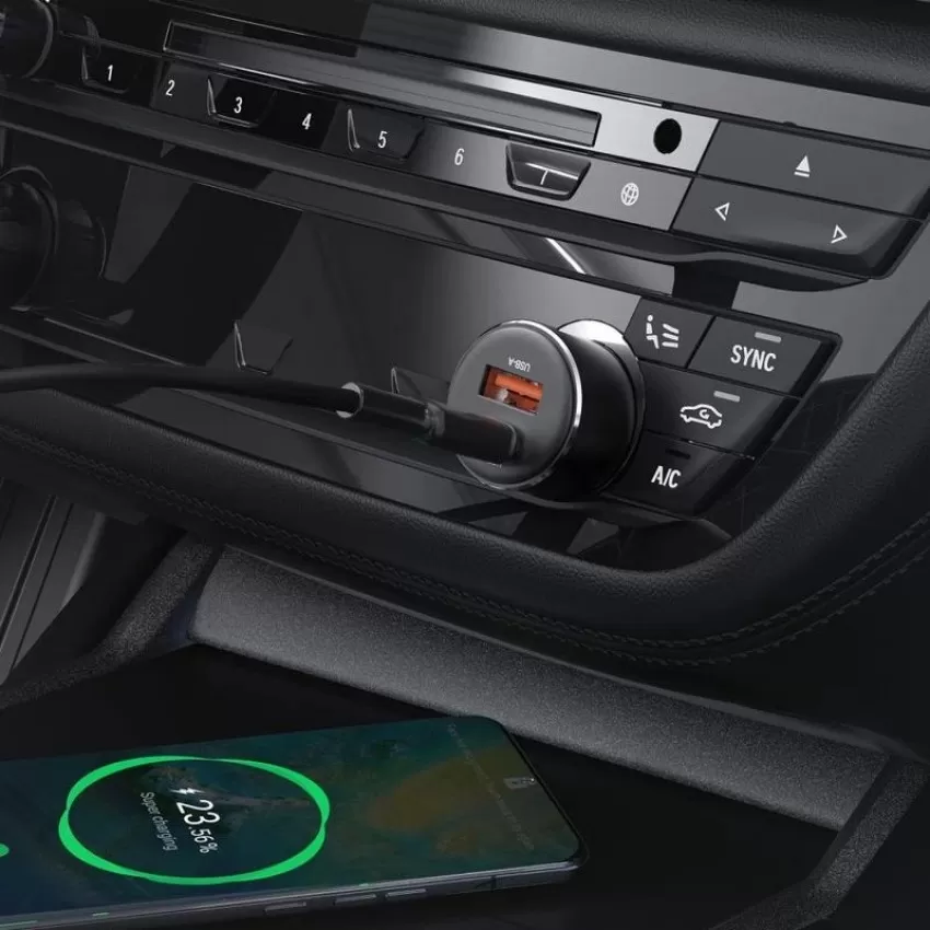 Autolaadija Acefast B12 60W USB-C/USB-A must
