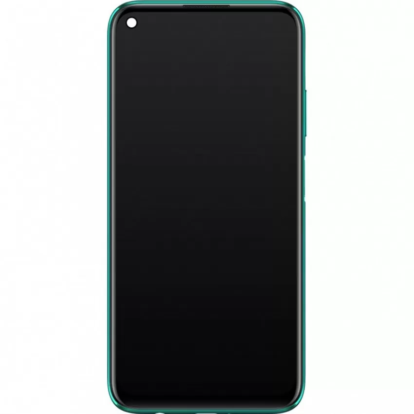 LCD ekraan Huawei P40 Lite puutetundliku ekraaniga, raamiga ja akuga Crush Green (service pack)