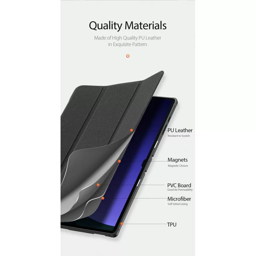 Maciņš Dux Ducis Domo Samsung X920 Tab S10 Ultra tumši zils