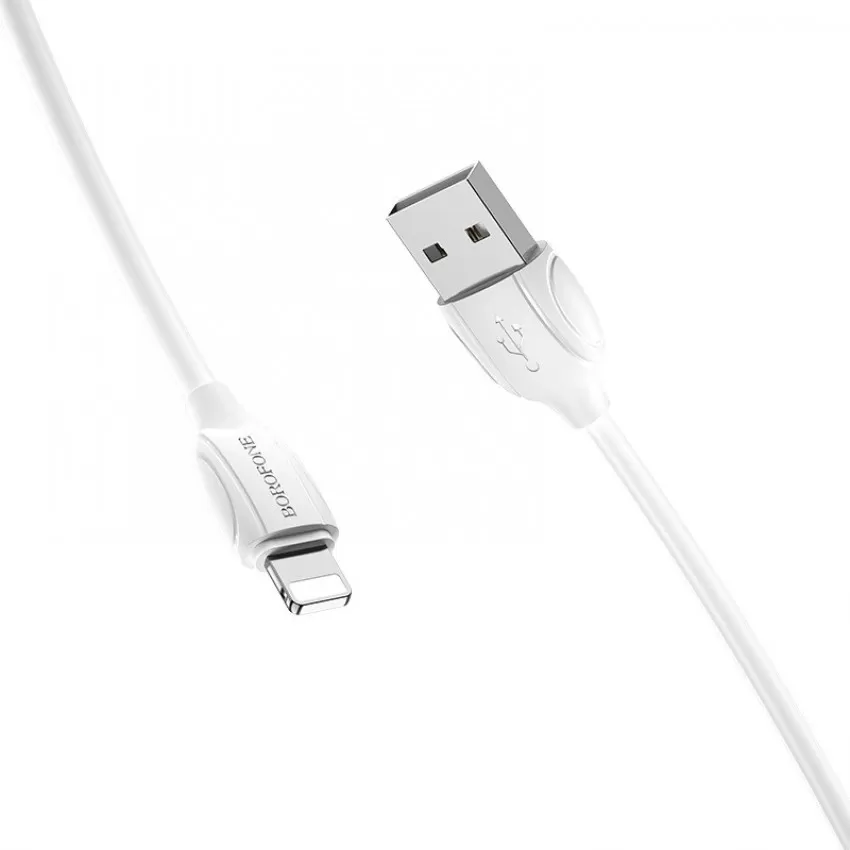 USB kabelis Borofone BX19 USB-A to Lightning 1.0m balts