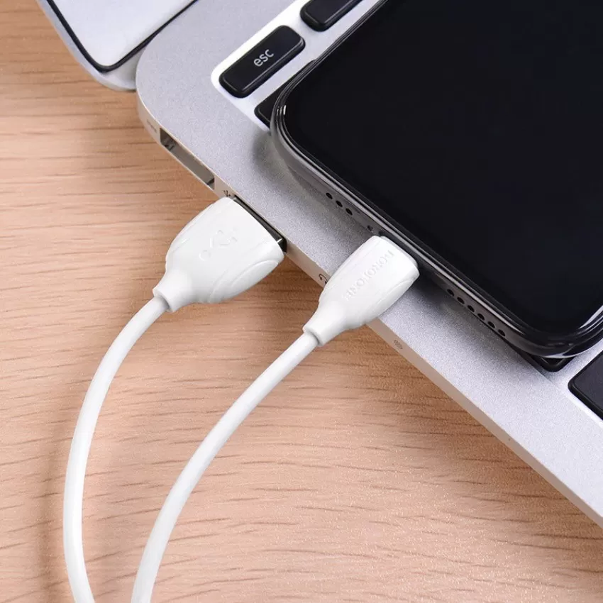 USB kabelis Borofone BX19 USB-A to Lightning 1.0m balts