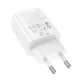 Laadija Hoco N63 30W GaN USB-C/USB-A valge