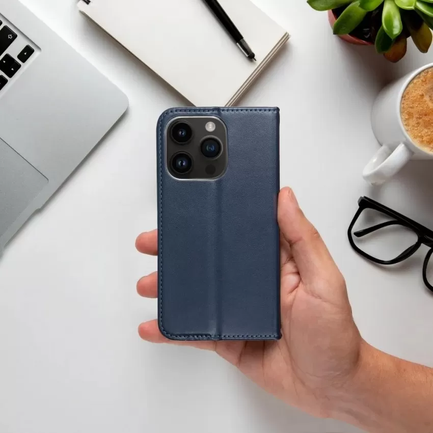 Maciņš Smart Magnetic Xiaomi Redmi 14C/Redmi A4/Poco C75 tumši zils