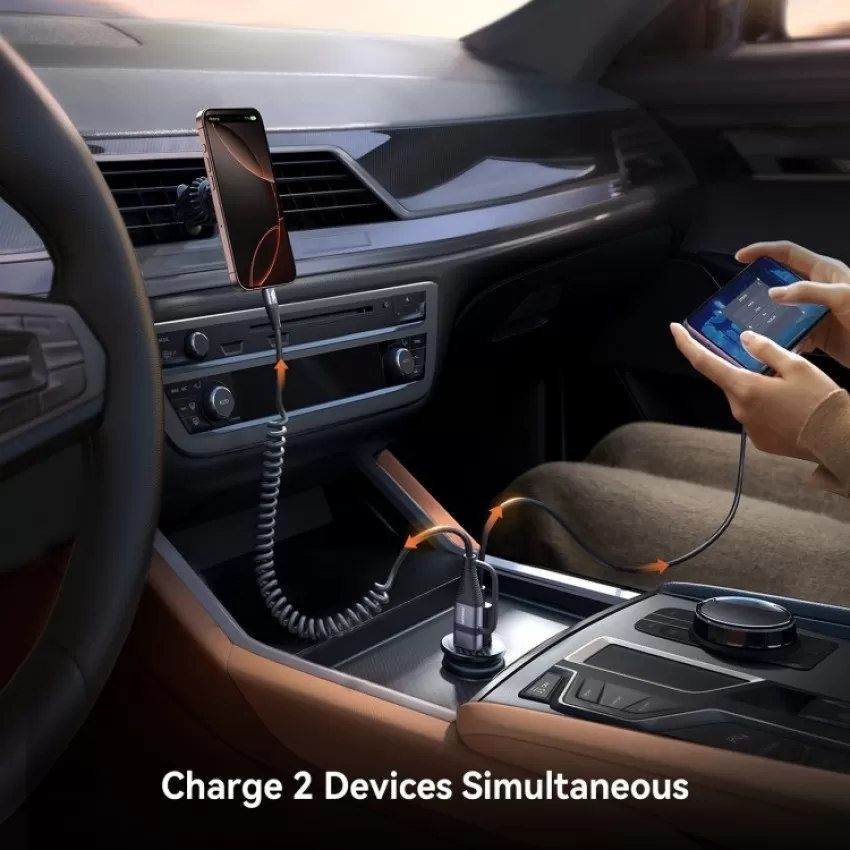 Auto lādētājs Joyroom JR-CCN16 USB-A/USB-C 15W melns