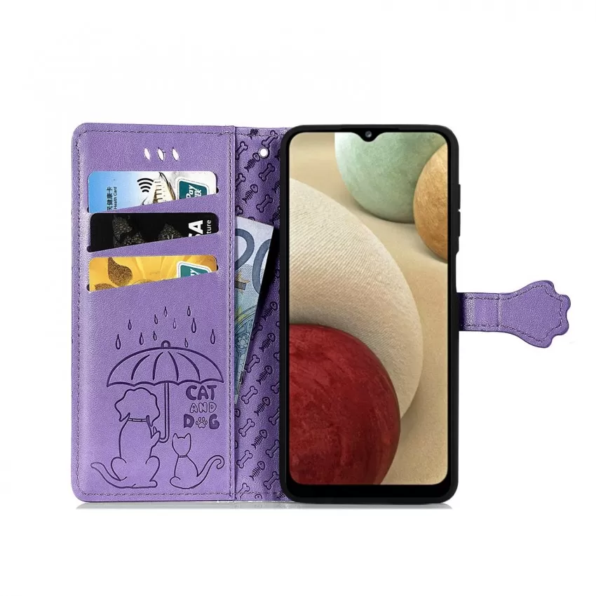 Maciņš Cat-Dog Samsung A566 A56 5G violets