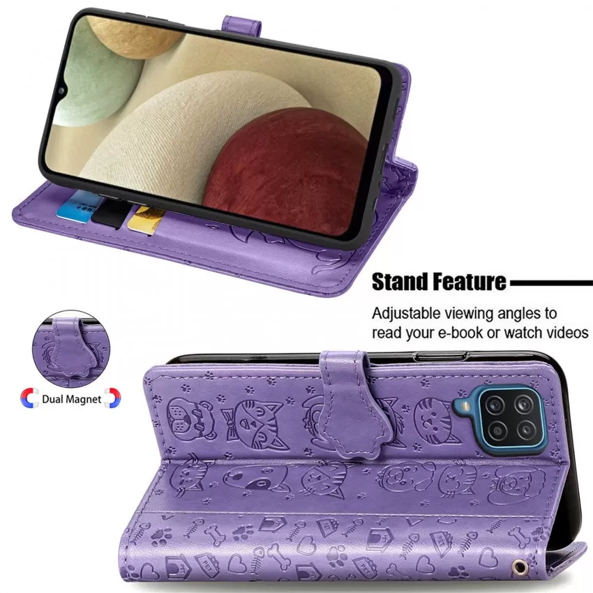 Maciņš Cat-Dog Samsung A566 A56 5G violets
