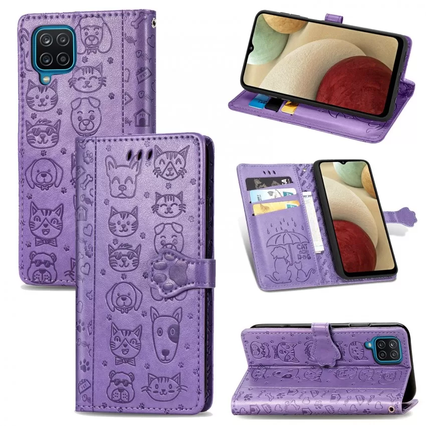 Maciņš Cat-Dog Samsung A566 A56 5G violets