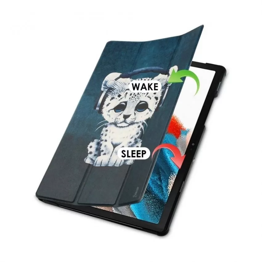 Maciņš Reach Smart Leather Samsung X210/X215/X216 Tab A9 Plus 11.0 sad cat