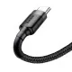 USB kabelis Baseus Cafule Type-C 2.0m 2A pelēks-melns CATKLF-CG1