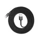 USB kabelis Baseus Cafule Type-C 2.0m 2A pelēks-melns CATKLF-CG1
