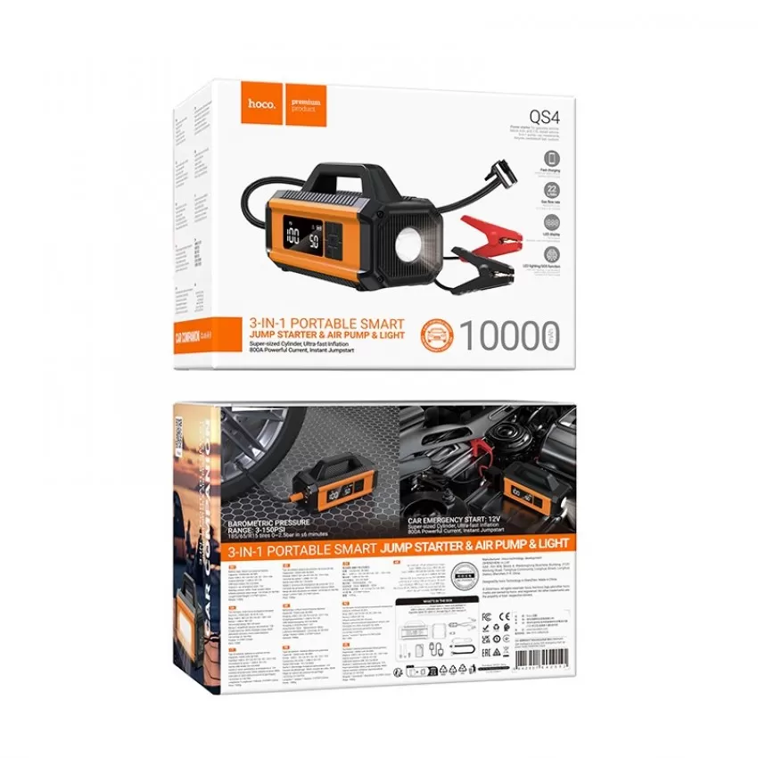Hoco QS4 Car Jump Starter 800A max 10000mAh