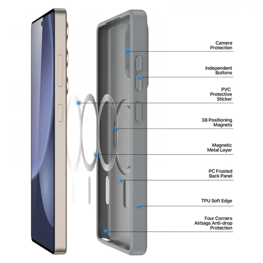 Maciņš Dux Ducis Yind priekš Samsung S938 S25 Ultra pelēks