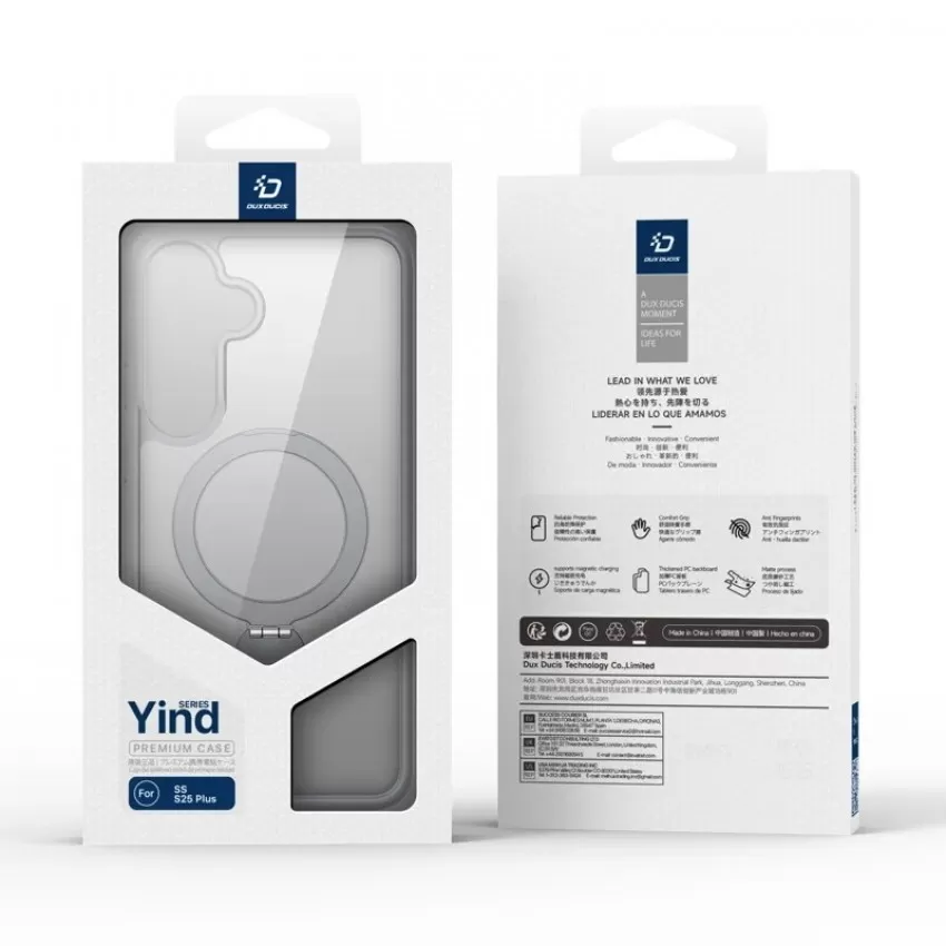 Maciņš Dux Ducis Yind With Magnetic Stand priekš Samsung S936 S25 Plus pelēks