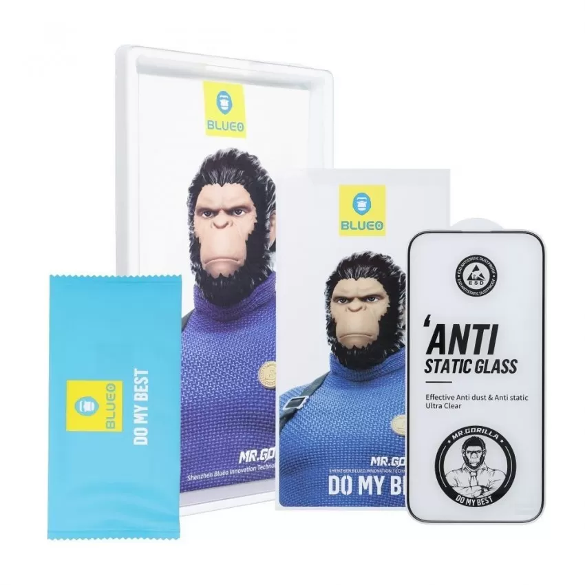 LCD aizsargstikls 5D Mr. Monkey Glass (Strong Lite) Samsung A356 A35 5G/A556 A55 5G melns