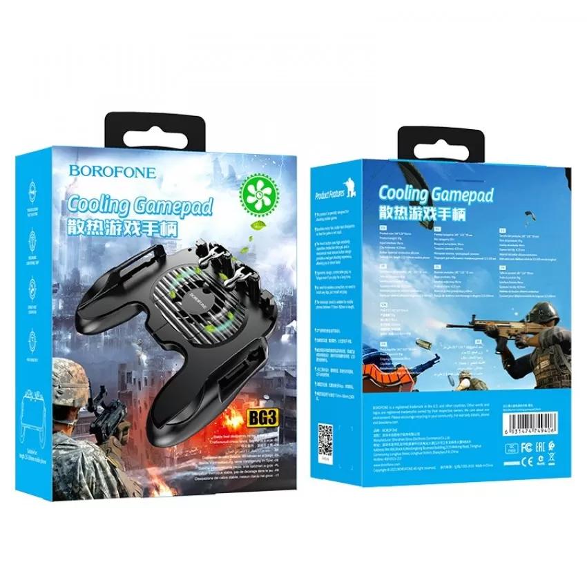 Borofone BG3 Warrior dzesēšanas gamepads melns
