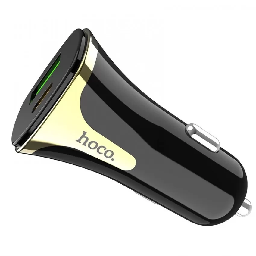 Auto lādētājs Hoco Z31 Quick Charge 3.0 (3.4A) ar 2 USB savienotājiem melns