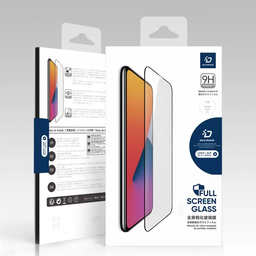 LCD aizsargstikls Dux Ducis 10D Google Pixel 9a melns