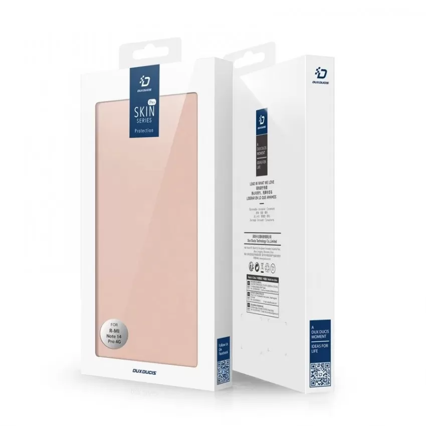 Maciņš Dux Ducis Skin Pro Xiaomi Redmi Note 14 Pro 4G rozā-zelts