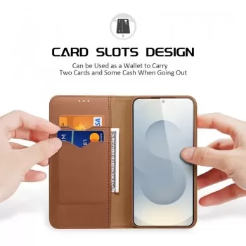Maciņš Dux Ducis Hivo priekš Samsung S937 S25 Edge brūns