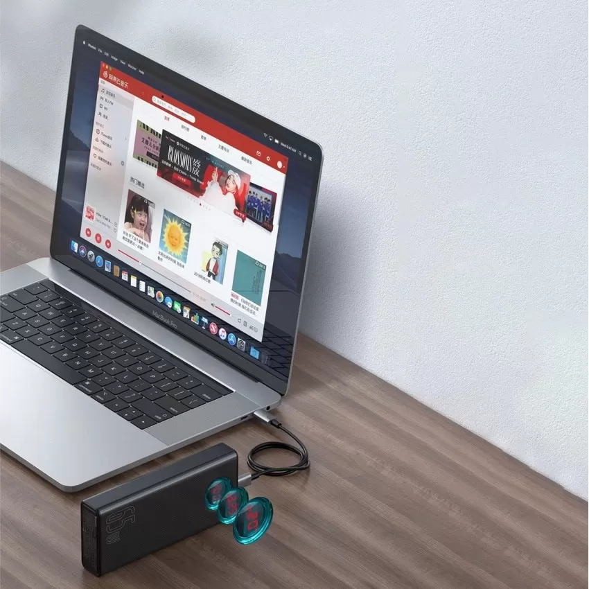 Arejais-akumulators Power Bank Power Bank Baseus Amblight 65W 30000mAh melna PPLG000101