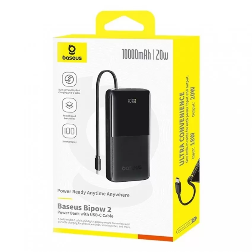 Arejais-akumulators Power Bank Power Bank Baseus Bipow 2 20W 10000mAh melna P10077101113-00