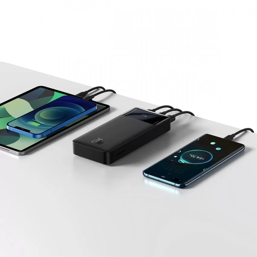 Arejais-akumulators Power Bank Baseus Bipow 20W 20000mAh melna PPBD050501