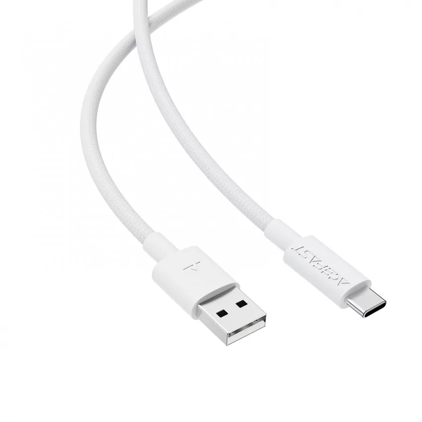 USB kabelis Acefast C18-04 USB-A to USB-C 1.2m balts