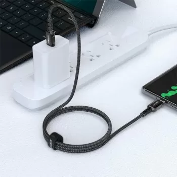 USB kabelis Acefast C1-03 60W USB-C to USB-C 1.2m melns