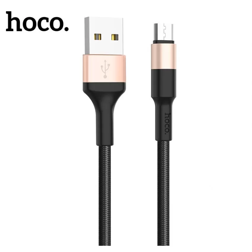 Laadimisjuhe Hoco X26 microUSB 1.0m must-kuld