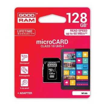 Mälukaart Goodram microSD 128Gb (class 10) + SD adapter