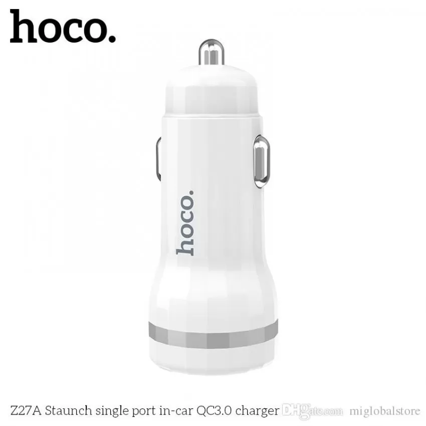 Auto lādētājs Hoco Z27A Staunch Quick Charge 3.0 (3.1A) balts
