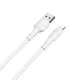 USB kabelis Borofone BX30 Lightning 1.0m silikons balts