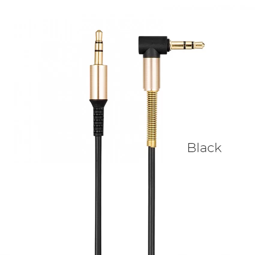 Audio parveidotājs Hoco UPA02 AUX 3,5mm uz 3,5mm melns