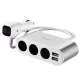 Auto pistikupesa jagaja Hoco Z13 2 USB pesa ja 3 pistikuga