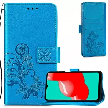 Maciņš Flower Book Samsung A037 A03s tumši zils