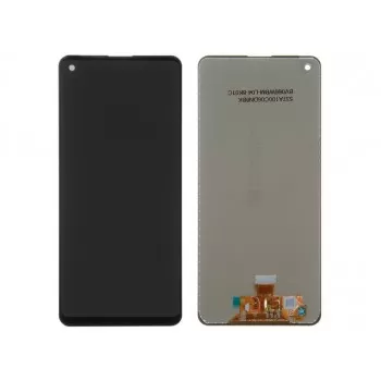 Displejs Samsung A217F A21s ar skārienjūtīgo paneli melns HQ