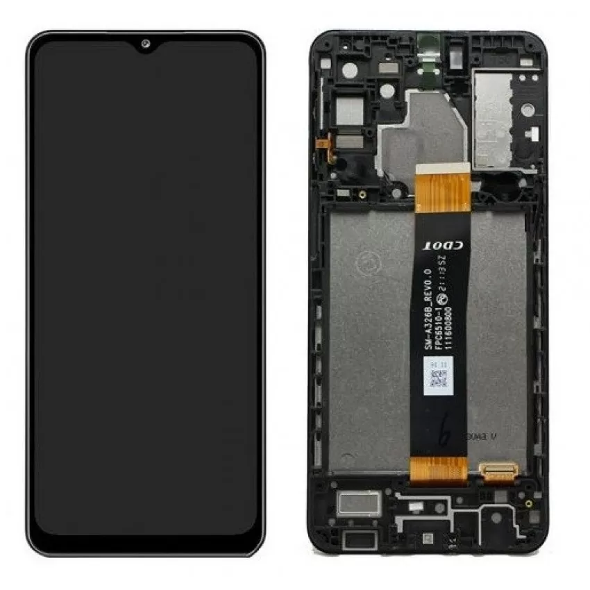 LCD ekraan Samsung A326 A32 5G puuteekraani ja raamiga originaal Awesome Black (service pack)
